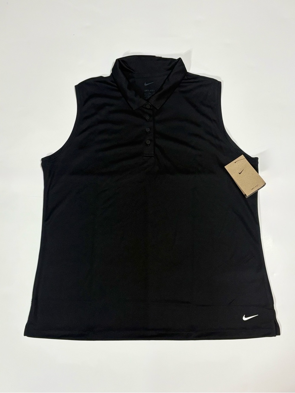 Nike Black Women’s Sleeveless Polo Tank Top Dri-Fit Victory Golf DH2312-010